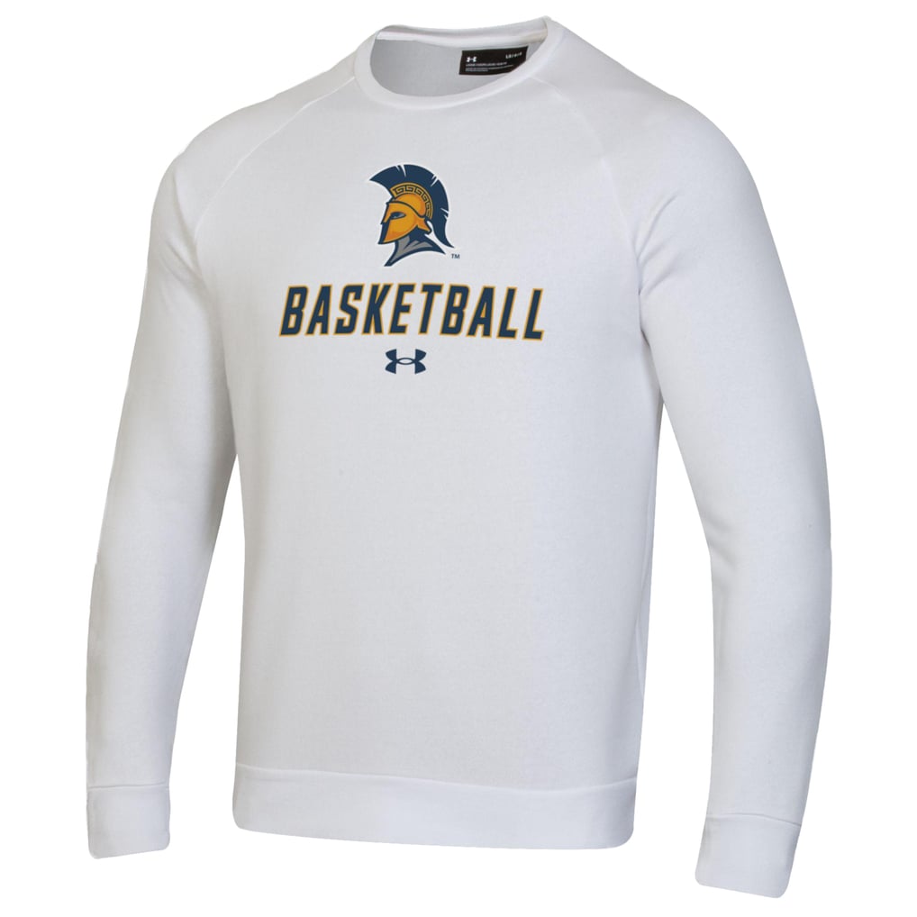  UNCG Spartans Under Armour Raglan Basketball Rival Fleece Pullover Sweatshirt - White