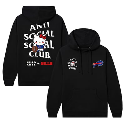 Buffalo Bills AntiSocialSocialClub Unisex Hello Kitty Blitz Hoodie - Black