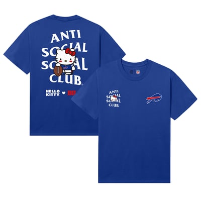 Buffalo Bills AntiSocialSocialClub Unisex Hello Kitty Blitz T-Shirt - Royal