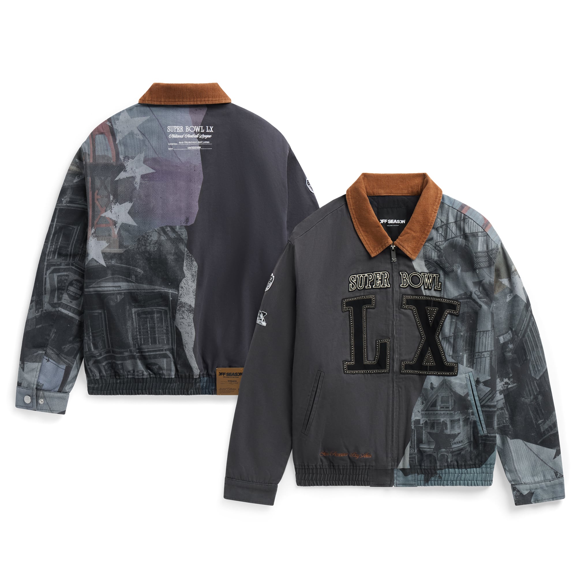 Unisex Black Super Bowl LX Workwear Bomber Jacket