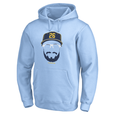 Aaron Ashby BreakingT Unisex Blank Face Premium Fleece Hoodie - Light Blue