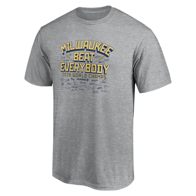 BreakingT Unisex 2026 World Champs Beat Everybody Premium Blend T-Shirt - Heather Gray