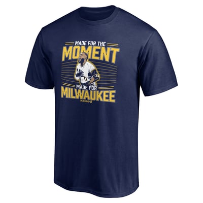 Jackson Chourio BreakingT Unisex Made For The Moment T-Shirt - Navy