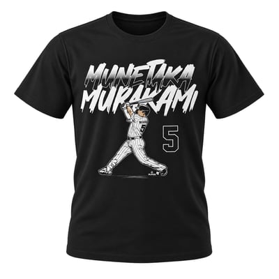 Munetaka Murakami BreakingT Unisex Slugger Swing Number T-Shirt - Black