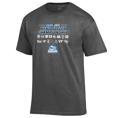 2026 ACC Men's Soccer Championship Champion Unisex Event T-Shirt - Gray