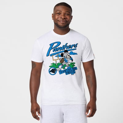 Carolina Panthers x Mickey Mouse Homage Unisex Tri-Blend T-Shirt - Ash