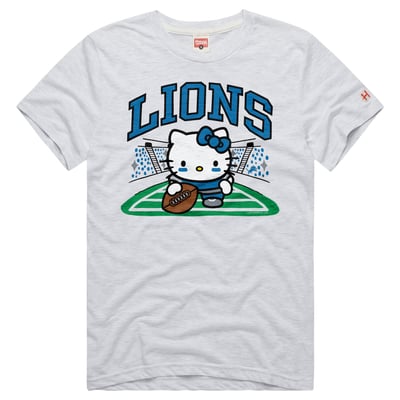 Detroit Lions x Hello Kitty Homage Unisex Tri-Blend T-Shirt - Ash