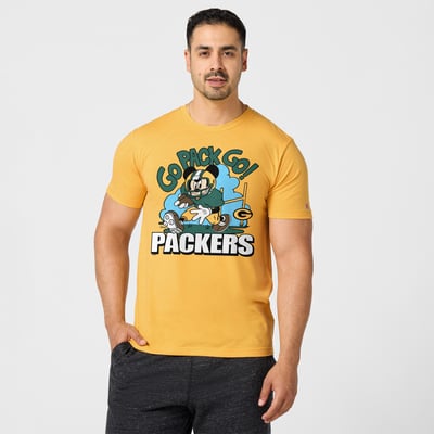 Green Bay Packers x Mickey Mouse Homage Unisex Tri-Blend T-Shirt - Gold
