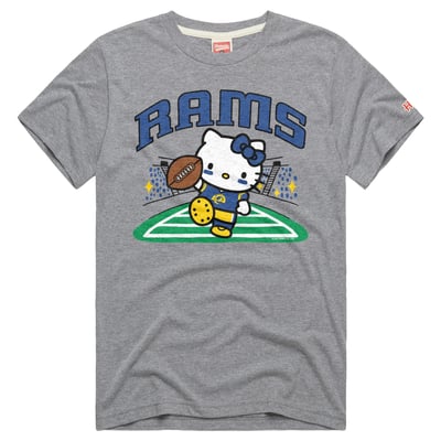 Los Angeles Rams x Hello Kitty Homage Unisex Tri-Blend T-Shirt - Gray