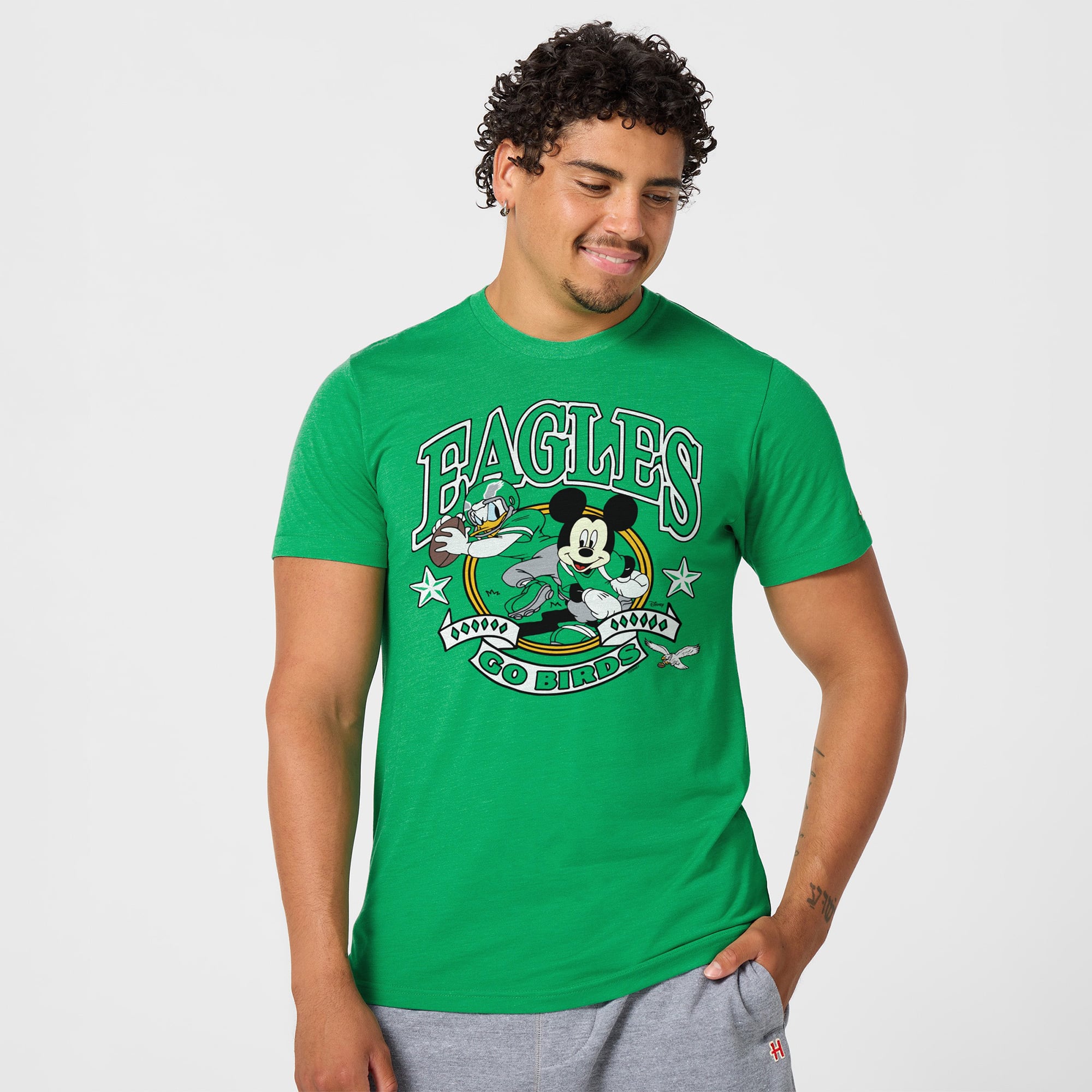 Unisex Homage Kelly Green Philadelphia Eagles x Mickey Mouse Tri-Blend ...