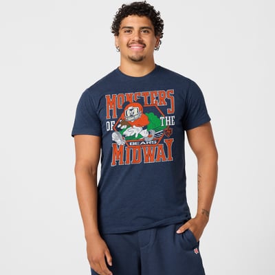 Chicago Bears x Mickey Mouse Homage Unisex Tri-Blend T-Shirt - Navy
