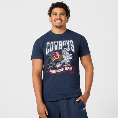 Dallas Cowboys x Mickey Mouse Homage Unisex Tri-Blend T-Shirt - Navy