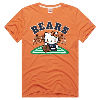 Chicago Bears x Hello Kitty Homage Unisex Tri-Blend T-Shirt - Orange