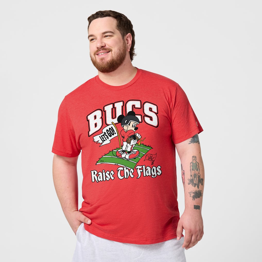 Unisex Tampa Bay Buccaneers x Mickey Mouse Homage Red Tri-Blend T-Shirt