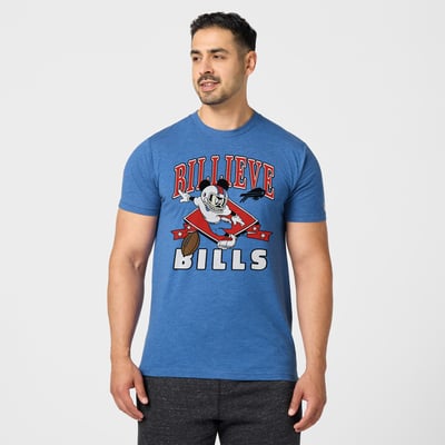 Buffalo Bills x Mickey Mouse Homage Unisex Tri-Blend T-Shirt - Royal