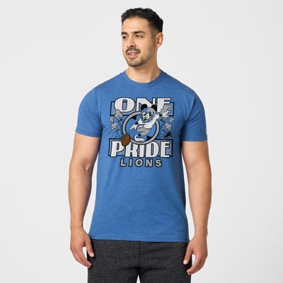 Detroit Lions x Mickey Mouse Homage Unisex Tri-Blend T-Shirt - Royal