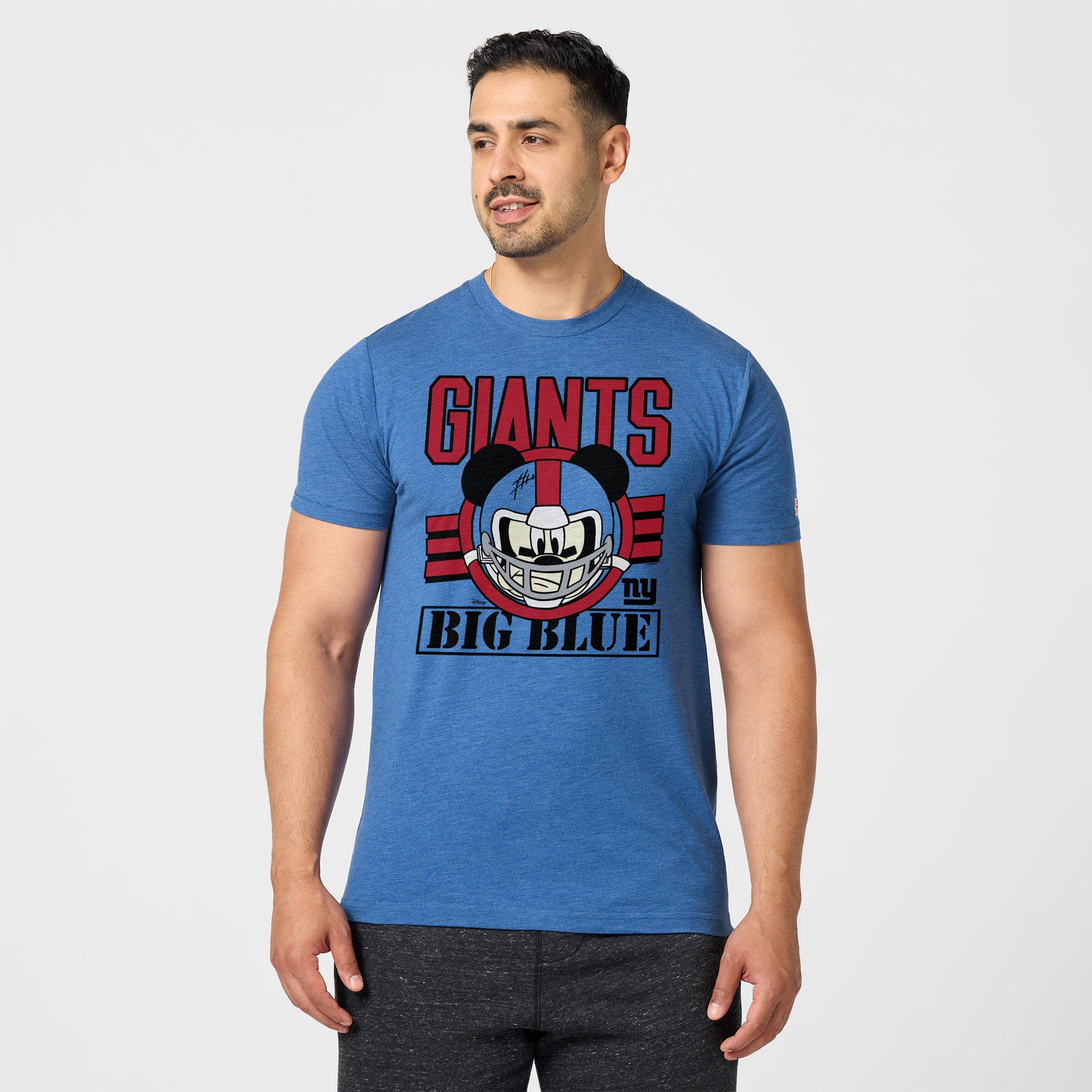 Unisex Homage Royal New York Giants x Mickey Mouse Tri-Blend T-Shirt