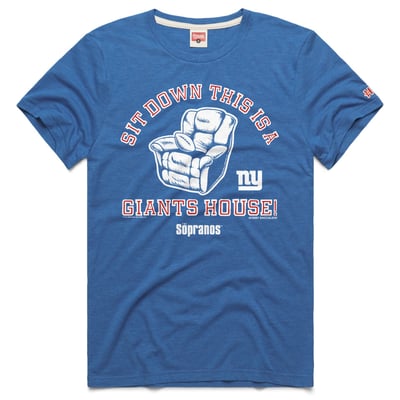 New York Giants x The Sopranos Homage Unisex This is a Giants House Tri-Blend T-Shirt - Royal