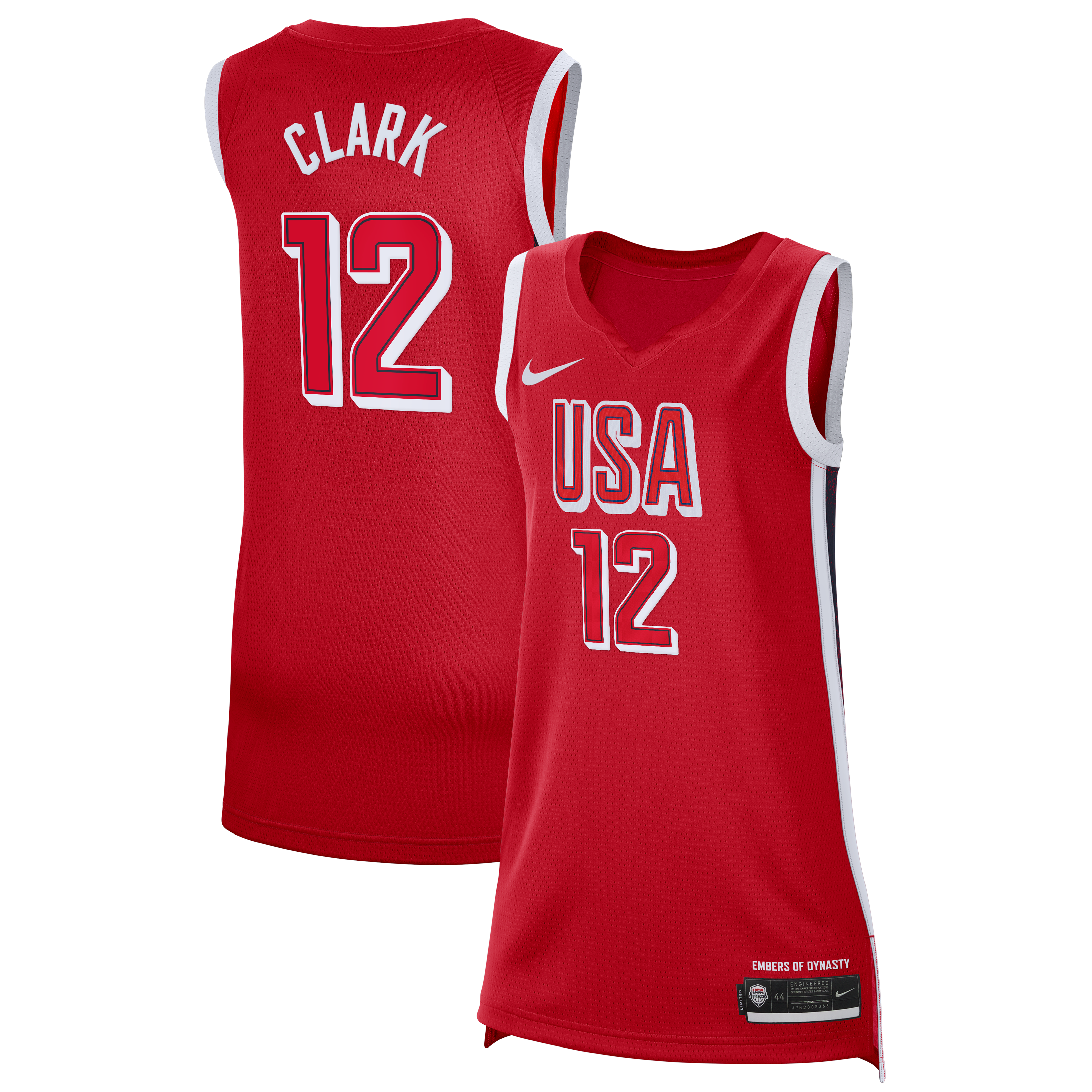 Unisex USA Basketball Caitlin Clark Nike Red 2026 FIBA Women's World ...