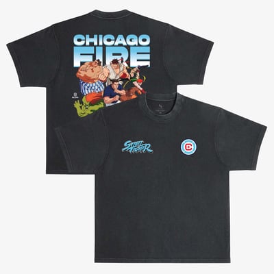 Chicago Fire x Street Fighter Peace Collective Unisex All Fighters Premium T-Shirt - Black
