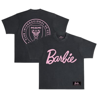 Inter Miami CF x Barbie Peace Collective Unisex Garment Dyed Heavyweight T-Shirt - Black