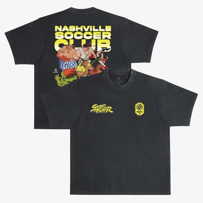 Nashville SC x Street Fighter Peace Collective Unisex All Fighters Premium T-Shirt - Black