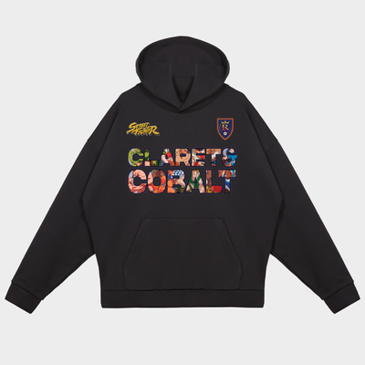 Real Salt Lake x Street Fighter Peace Collective Unisex Character Heavyweight Hoodie - Black
