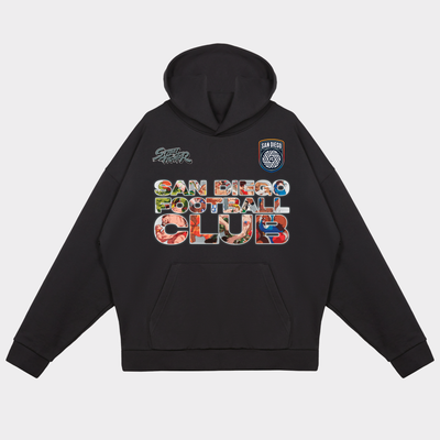 San Diego FC x Street Fighter Peace Collective Unisex Character Heavyweight Hoodie - Black