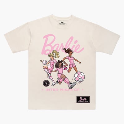 Inter Miami CF x Barbie Peace Collective Unisex Heavyweight T-Shirt - Cream