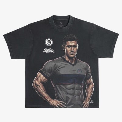 Robert Lewandowski Chicago Fire x Street Fighter Peace Collective Unisex Player Premium T-Shirt - Black