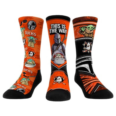  Anaheim Ducks Rock Em Unisex The Mandalorian 3-Pack Crew Socks