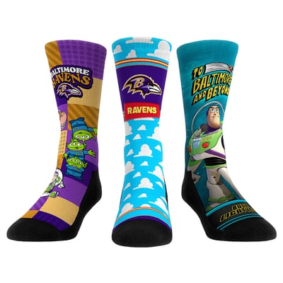  Baltimore Ravens Rock Em Unisex Toy Story 3-Pack Crew Socks