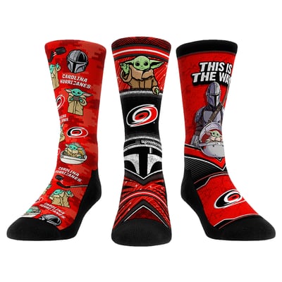  Carolina Hurricanes Rock Em Unisex The Mandalorian 3-Pack Crew Socks