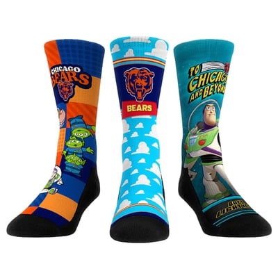  Chicago Bears Rock Em Unisex Toy Story 3-Pack Crew Socks