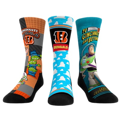  Cincinnati Bengals Rock Em Unisex Toy Story 3-Pack Crew Socks