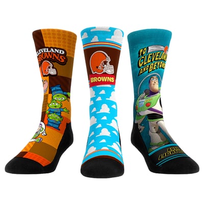  Cleveland Browns Rock Em Unisex Toy Story 3-Pack Crew Socks