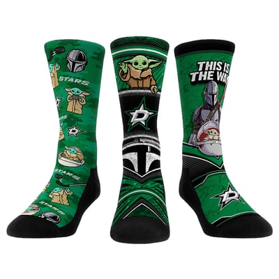  Dallas Stars Rock Em Unisex The Mandalorian 3-Pack Crew Socks