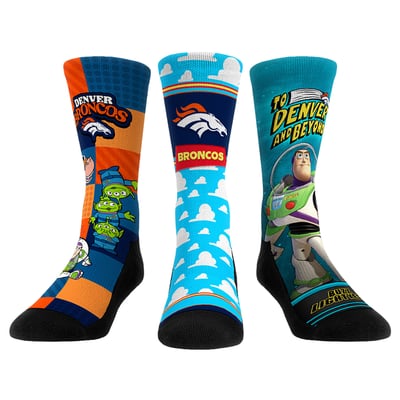  Denver Broncos Rock Em Unisex Toy Story 3-Pack Crew Socks