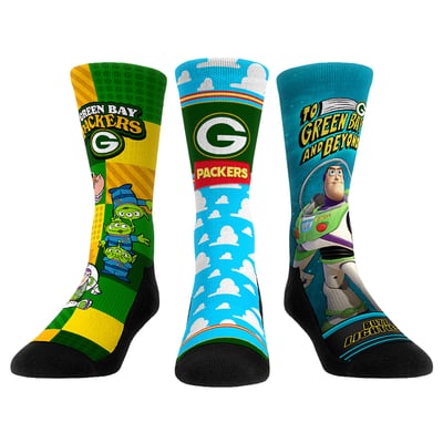  Green Bay Packers Rock Em Unisex Toy Story 3-Pack Crew Socks