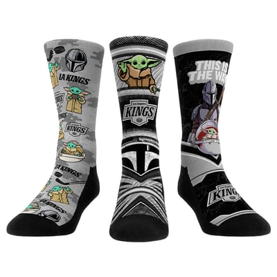  Los Angeles Kings Rock Em Unisex The Mandalorian 3-Pack Crew Socks