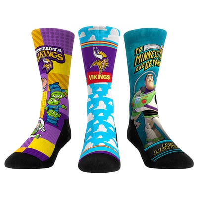  Minnesota Vikings Rock Em Unisex Toy Story 3-Pack Crew Socks