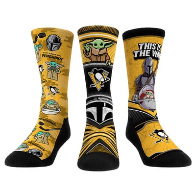  Pittsburgh Penguins Rock Em Unisex The Mandalorian 3-Pack Crew Socks