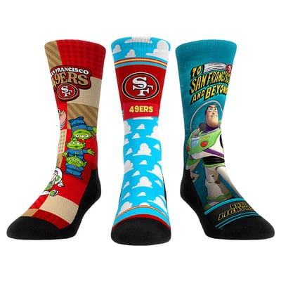  San Francisco 49ers Rock Em Unisex Toy Story 3-Pack Crew Socks