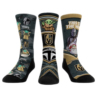  Vegas Golden Knights Rock Em Unisex The Mandalorian 3-Pack Crew Socks