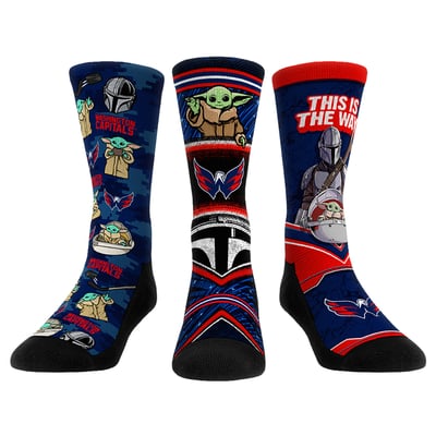  Washington Capitals Rock Em Unisex The Mandalorian 3-Pack Crew Socks