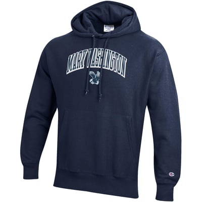 University of Mary Washington Eagles Champion Arch Logo Reverse Weave Hoodie - Navy
