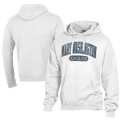  University of Mary Washington Eagles Comfort Wash Lightweight Fleece Pullover Hoodie - White