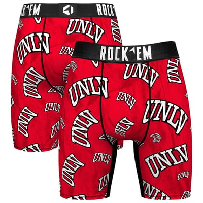  UNLV Rebels Rock Em All Over Logo Boxer Briefs - Scarlet