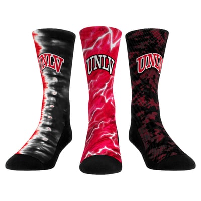 UNLV Rebels Rock Em Unisex Team Tones Three-Pack Crew Socks