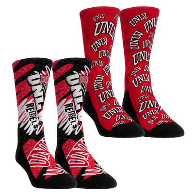 UNLV Rebels Rock Em Unisex Two-Piece Team Blast Crew Socks Set